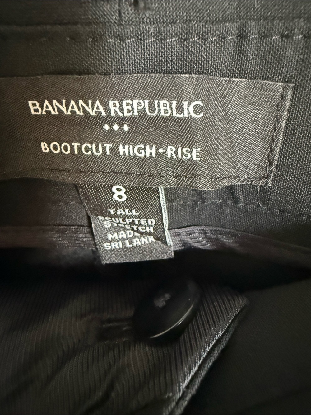 Banana Republic Black Slim Boot-Leg Dress Pants size 8 Tall. Like new. - Picture 5 of 10